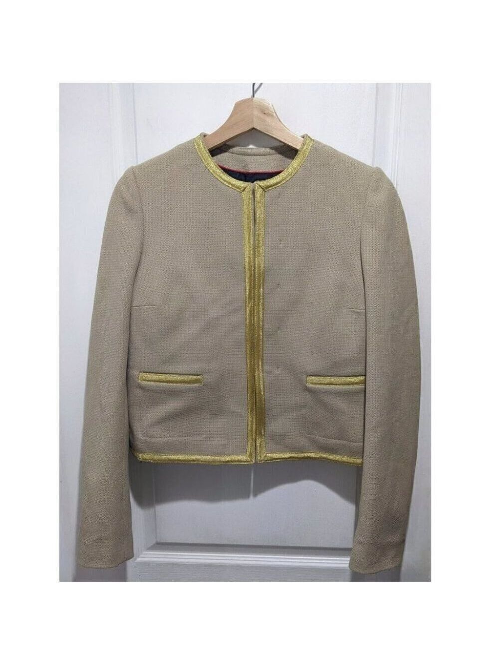 Joseph | Women's Sacha Texture Caban (Jacket) in Tan/Gold